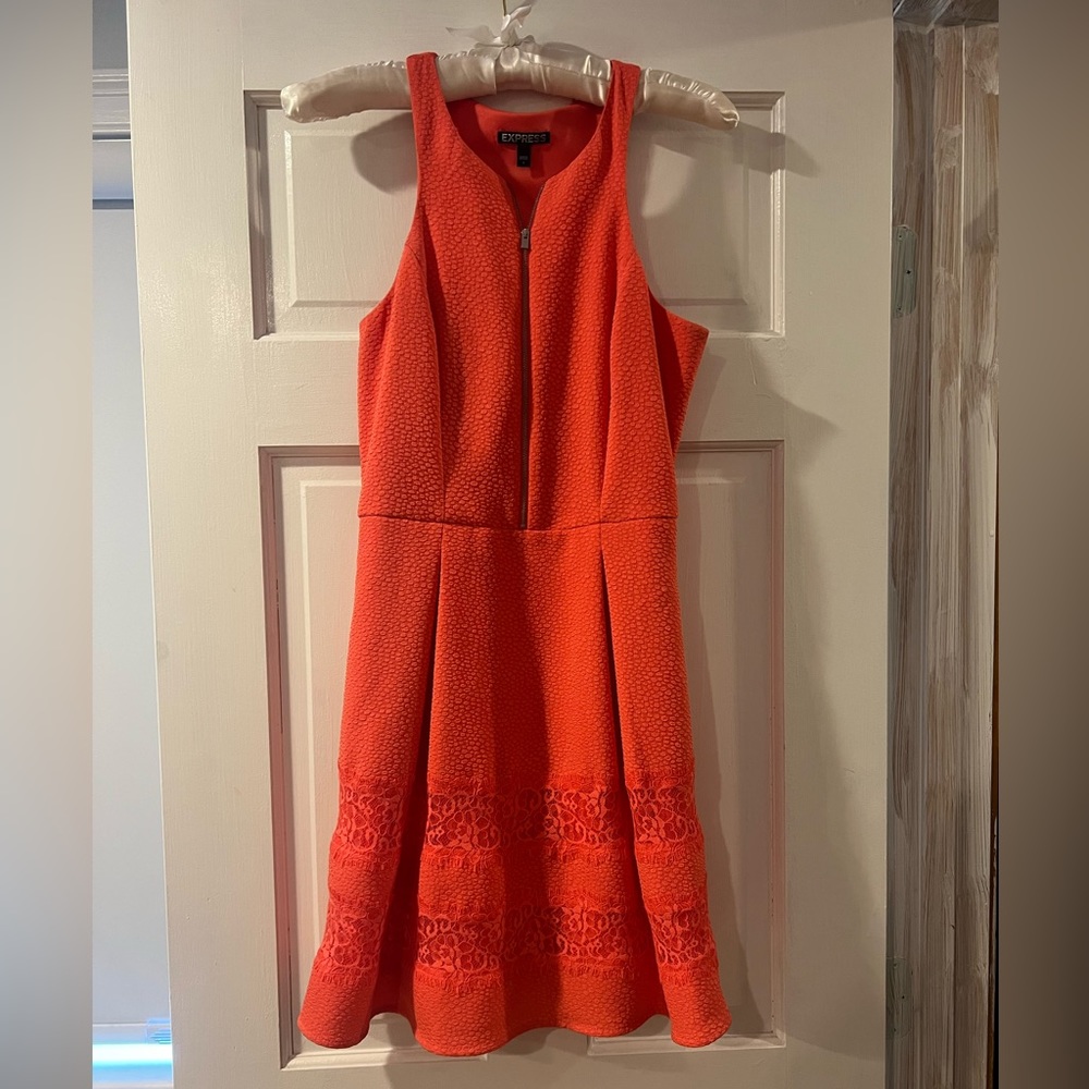 Express Zip Front Dress with Pockets